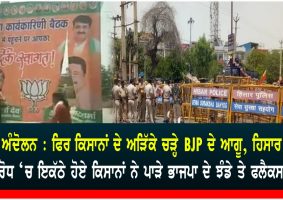 Farmers protest hisar against bjp