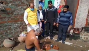 campaigning bjp mla ssks man bathing