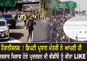 deputy pm accidentally likes protest video