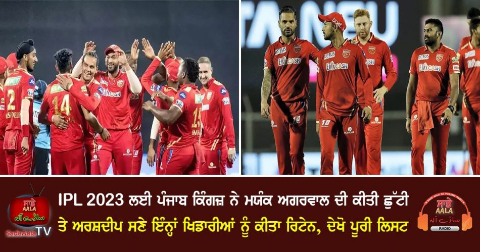 ipl 2023 retention punjab kings
