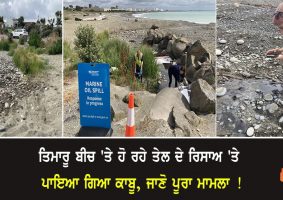 oil spill at timaru beach
