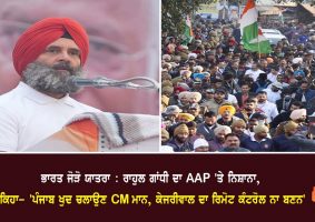 rahul gandhis target on punjab aap