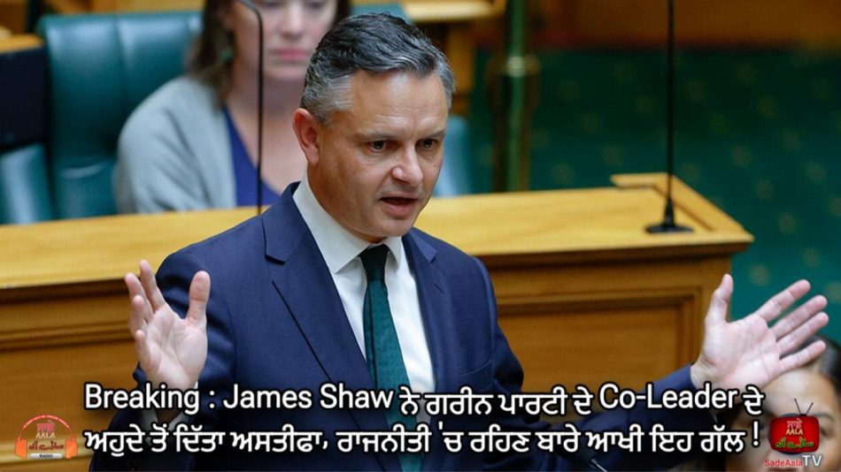 james shaw resigns as green party co-leader