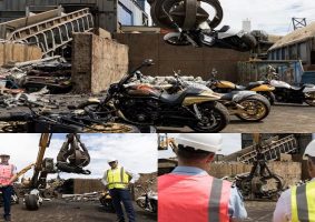 Six gold plated Comanchero bikes destroyed
