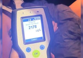 nine times over breath alcohol limit